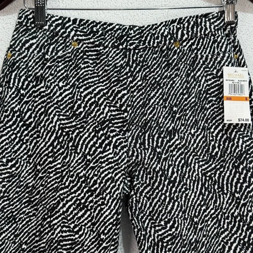 Michael Kors Zebra print jeggings black and white size small